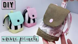 SWEET DIY MINI BACKPACK COINS POUCH TUTORIAL STEP BY STEP 
