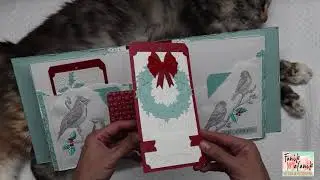 Новогодние работы со скрапати. Альбом и клюшон. Скрапбукинг
