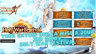 7DS Grand Cross : Tous savoir sur la mise a jour 3rd anniv holy war festival
