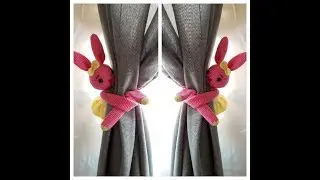 Зайчик - держатель занавесок.  Сборка. Часть 3/Bunny - curtain holder. Assembly. Part 3