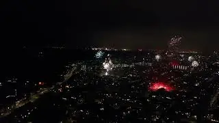 Vuurwerk Sliedrecht vanuit de lucht - 2024/2025 - Drone part 6