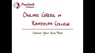 Choose Your Own Pace for Learning Ancient Greek
