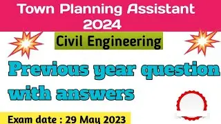 Town Planning Assistant question paper 2023 l TPA previous year question paper