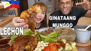 TASTIEST LECHON BABOY + GINATAANG MUNGGO | MUKBANG | COLLABORATION with@BisayaStudio | SHOUT OUT