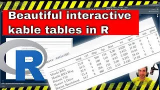 Create beautiful table in R | Interactive data vi | R tutorial for beginners | kable example