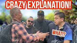 Crazy explanation! Mansur Vs Confused Christian | Speakers Corner | Hyde Park