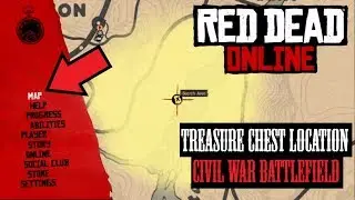 RDR2 Online * Treasure Chest Location * Civil War Battlefield