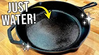 The EASIEST Way To Clean A Cast Iron Pan!