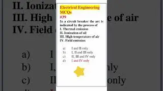 Electrical Engineering Test MCQs |39 # Basic Electrical Engineering #electricalmcq