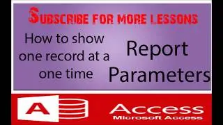 Display a single record in a Microsoft access report