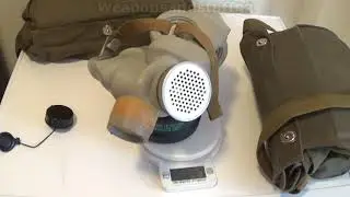 Weights of Soviet gas masks with filters