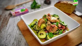 Entrecosto com Ervilhas e Curgete