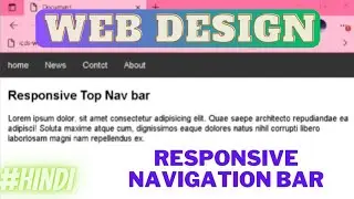 Website Design:- Creating a Responseive NAVIGATION BAR Using Html, CSS AND JavaScript? 