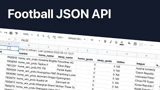 Importing Football JSON API to Google Spreadsheet