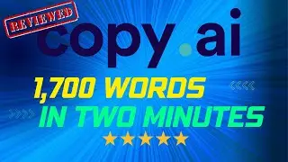 Copy ai - How to Create a 1,700 Word Blog Post in 2 Minutes - Review