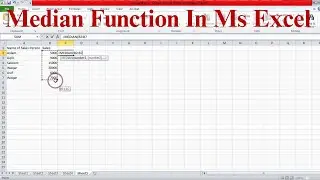 How To Use Median Function In Ms Excel