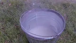 Pouring Molten Salt Into Water