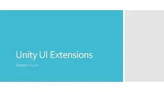 Unity UI Extensions - Update 1.2.0