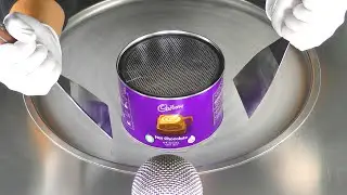 Cadbury Hot Chocolate Ice Cream Rolls | how to make Dairy Milk Ice Cream - ASMR tapping & scratching