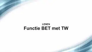 Financiële functies in Excel - LENEN