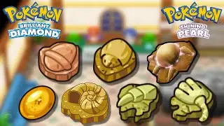 All Fossil Pokemon in Pokemon Brilliant Diamond & Shining Pearl