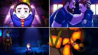 FNAF: Into The Pit Ending - ALL ENDINGS (Good and Bad + All Jumpscares)