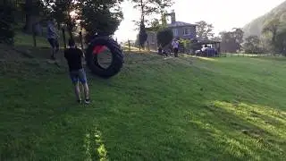 EPIC Stag party Tyre Roll!! Just watch :D