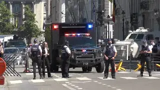 Huge motorcade President of The United States Joe Biden in Brussels! 