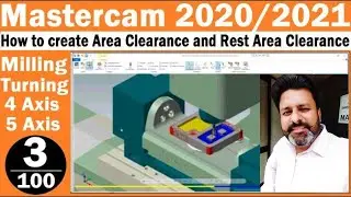 Mastercam 2021 hindi tutorials | how to create Pocket Milling tool path in Mastercam 2021 tutorial