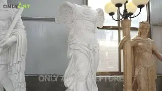Hand Carved Classic Marble Samothrace Statue Winged Victory Sculpture