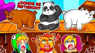 WE'RE HIDING FROM THE ROWDY BEARS UNDER MY HOUSE! 😨😱 | MISS CAT VS ROWDY BEARS IN MINECRAFT