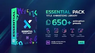 TypeX - Essential Pack: Title Animation Presets Library for After Effects