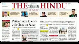 The Hindu Newspaper II 17th March 2k19