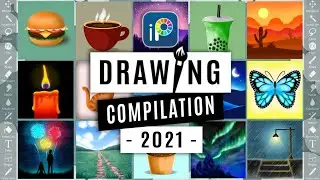 Speed Drawing Ibis Paint X 2021 Compilation | Art Recap | Time Lapse