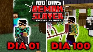 SOBREVIVI 100 DIAS NO MINECRAFT DEMON SLAYER KIMETSU NO YAIBA - O FILME