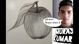 How to draw apple step by step| easy apple drawing