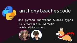 anthony teaches code w/ juiceboxhero - python function parameters - #06