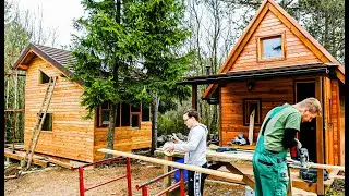 Outstanding WOODEN HOUSE Build in 2 YEARS - OFF GRID
