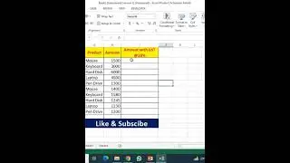 In excel quick calculation of amount with GST. 