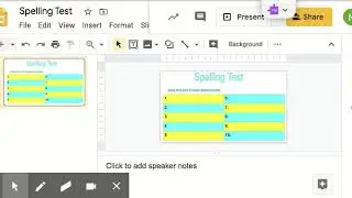 Spelling Test - Google Slides