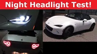 2024 Mazda MX 5 Miata Headlight Test and Night Drive