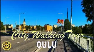 Summer Evening Stroll in Oulu: City Center, Toppila, Nallikari Beach. June 2024.
