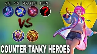 HOW TO COUNTER TANKY HEROES- KAGURA BEST BUILD 2021 || MOBILE LEGENDS BANGBANG