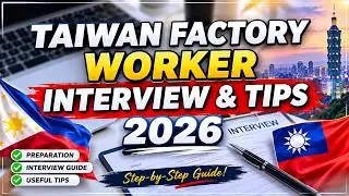 TAIWAN JOB INTERVIEW | QUESTION AND ANSWER FOR FACTORY WORKER IN TAIWAN - 2024 #taiwanfactoryworker