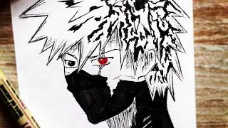 Draw Kakashi with sketch pen, a quick sketch in an hour⏰スケッチペンでカカシを描く