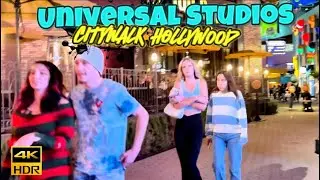 Universal Studios Hollywood CityWalk [4K-HDR]Walk Tour Saturday Night🚶🏻‍♂️