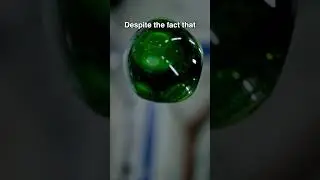 This is how water droplets behave in space. 