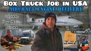 Working at Boxtrack. Delivering an aircraft engine. Field kitchen. Long-haul trucking in the USA.