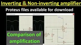 Inverting Vs Non-inverting amplifier Comparison | Circuit and output waveform
