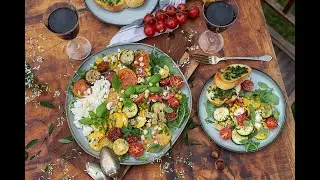 Warmer Zucchini Tomatensalat
